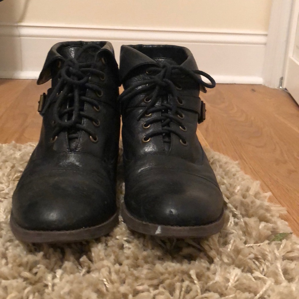 COPY - Steve Madden Black Combat Booties